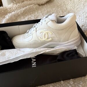 CHANEL Women's Cream Sneakers